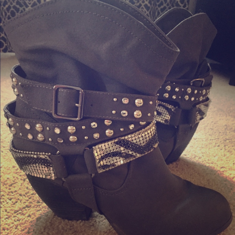 Not Rated Gray Booties